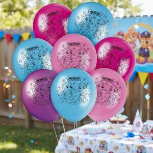 Unique Nickelodeon Multicolor Paw Patrol Girl Round Latex Balloons 8 Count